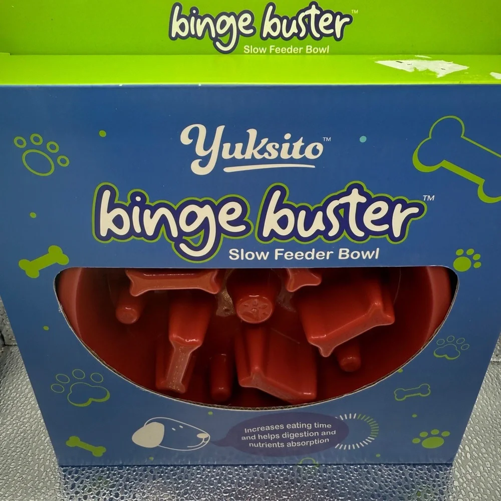 Slow Feeder Dog Bowl, 5-8 Times Slower Feed Design Binge Buster